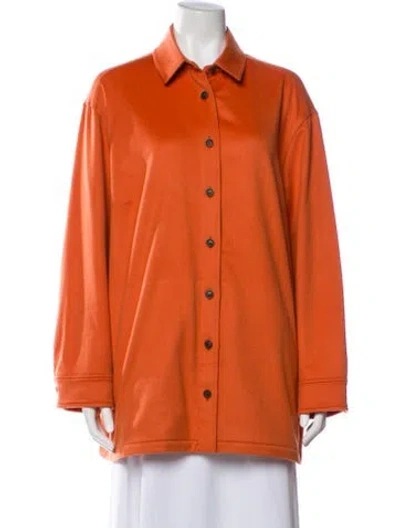 Pre-owned Akris Cashmere Jacket In Orange