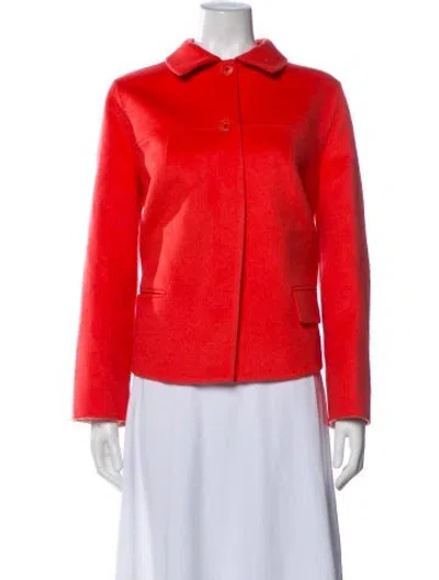 Pre-owned Akris Cashmere Jacket In Orange