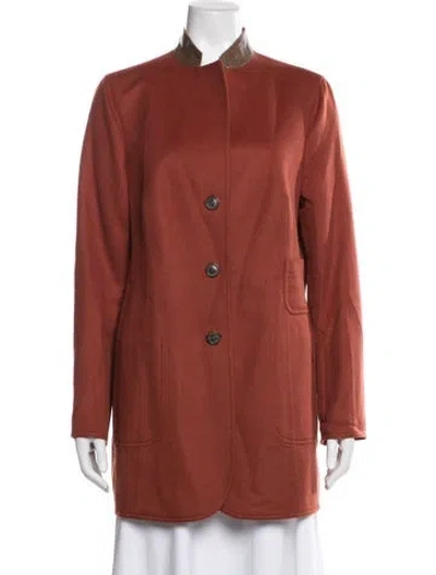 Pre-owned Akris Cashmere Jacket In Orange