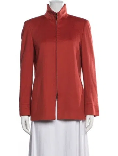 Pre-owned Akris Cashmere Jacket In Orange