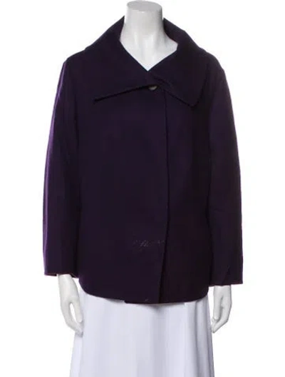 Pre-owned Akris Cashmere Jacket In Purple