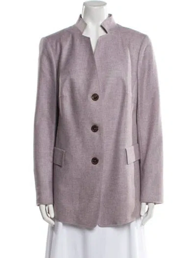 Pre-owned Akris Cashmere Jacket In Purple
