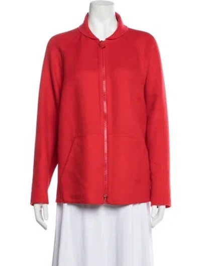 Pre-owned Akris Cashmere Jacket In Red
