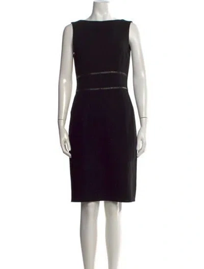 Pre-owned Akris Cashmere Knee-length Dress In Black