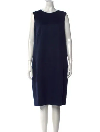 Pre-owned Akris Cashmere Knee-length Dress In Blue