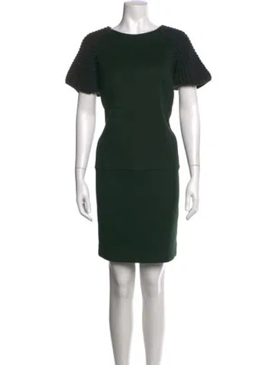 Pre-owned Akris Cashmere Knee-length Dress In Green