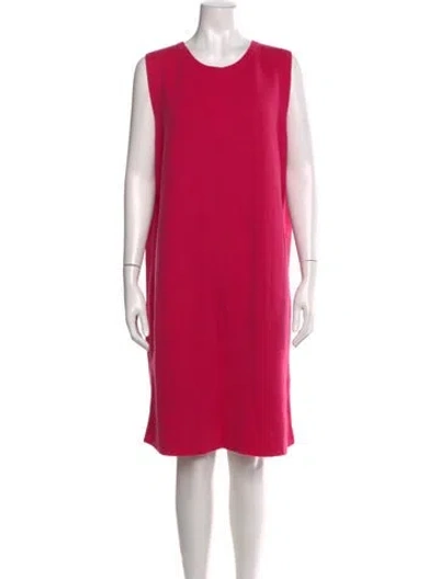Pre-owned Akris Cashmere Knee-length Dress In Pink