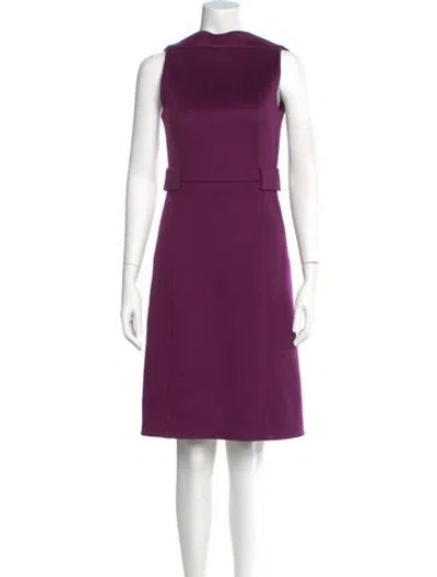 Pre-owned Akris Cashmere Knee-length Dress In Purple