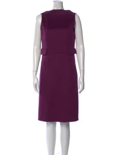 Pre-owned Akris Cashmere Knee-length Dress In Purple