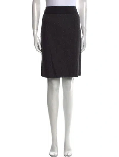 Pre-owned Akris Cashmere Knee-length Skirt In Black