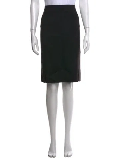 Pre-owned Akris Cashmere Knee-length Skirt In Black
