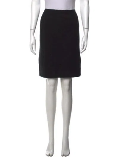 Pre-owned Akris Cashmere Knee-length Skirt In Black