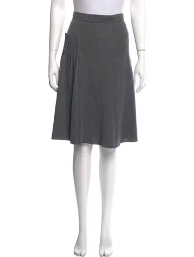 Pre-owned Akris Cashmere Knee-length Skirt In Gray