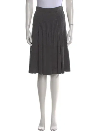 Pre-owned Akris Cashmere Knee-length Skirt In Gray