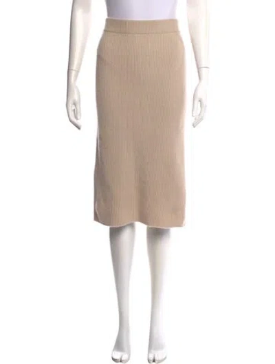 Pre-owned Akris Cashmere Knee-length Skirt In Neutral