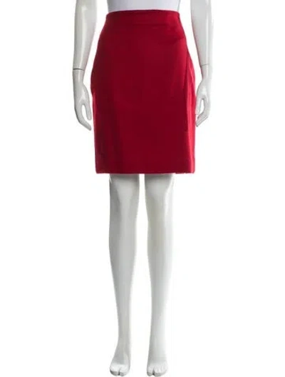Pre-owned Akris Cashmere Knee-length Skirt In Red