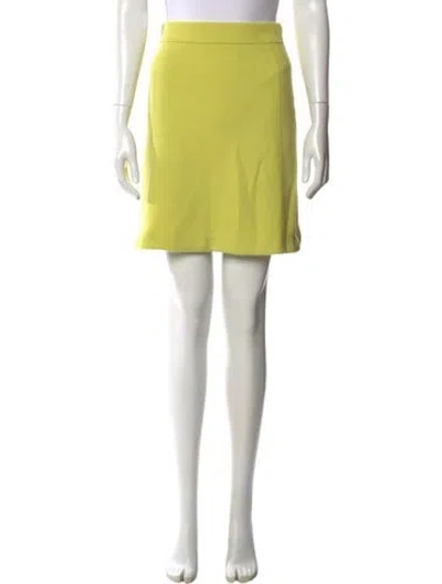 Pre-owned Akris Cashmere Knee-length Skirt In Yellow