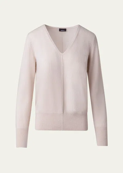 Akris Cashmere Knit Sweater In Sand