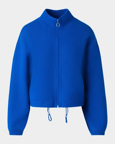 AKRIS CASHMERE KNIT ZIP CARDIGAN