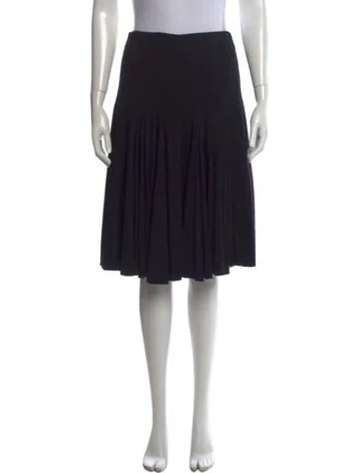 Pre-owned Akris Cashmere Midi Length Skirt In Brown
