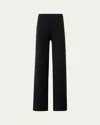 Akris Carole Straight-leg Wool Double-face Pants In Black
