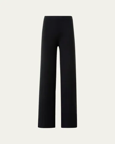 AKRIS CASHMERE MILANO KNIT BOOTCUT-LEG PANTS