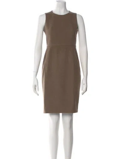 Pre-owned Akris Cashmere Mini Dress In Neutral