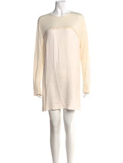 Pre-owned Akris Cashmere Mini Dress In Neutrals