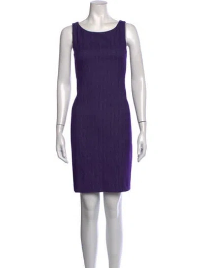 Pre-owned Akris Cashmere Mini Dress In Purple