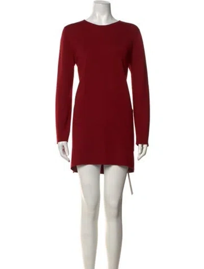 Pre-owned Akris Cashmere Mini Dress In Red