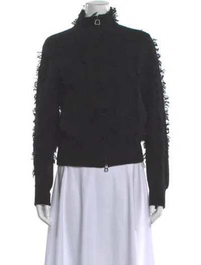 Pre-owned Akris Cashmere Mock Neck Sweater In Gray