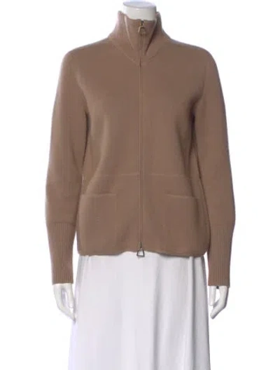 Pre-owned Akris Cashmere Mock Neck Sweater In Neutral