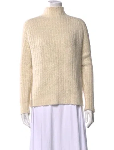 Pre-owned Akris Cashmere Mock Neck Sweater In Neutral