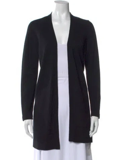Pre-owned Akris Cashmere Open Front Sweater In Gray