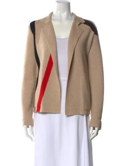 Pre-owned Akris Cashmere Open Front Sweater W/ Tags In Neutral