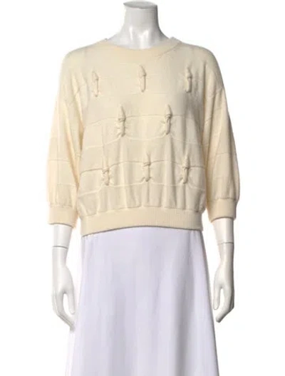 Pre-owned Akris Cashmere Patterned Sweater In Neutral