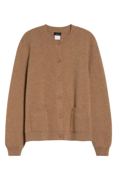Akris Cashmere Piqué Cardigan In Brown