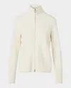 Akris Cashmere Pique Knit Cardigan Sweater In Neutral
