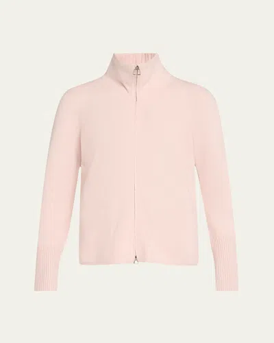 Akris Cashmere Pique Knit Zip Cardigan