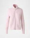 Akris Cashmere Pique Knit Zip Cardigan