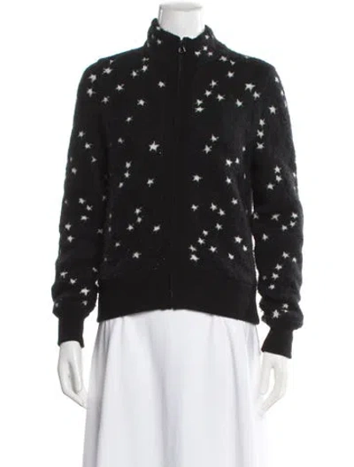 Pre-owned Akris Cashmere Printed Sweater In Black