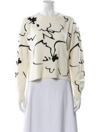 Pre-owned Akris Cashmere Printed Sweater In Neutral