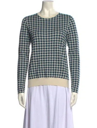 Pre-owned Akris Cashmere Printed Sweater In Neutral