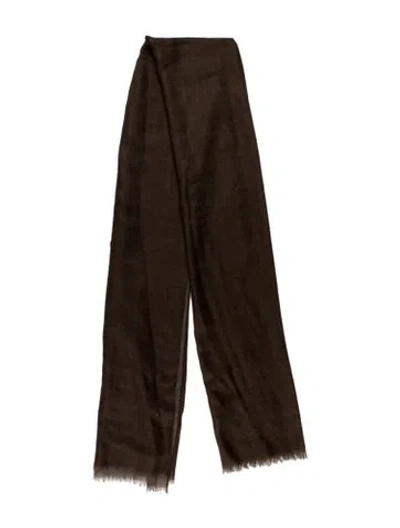 Pre-owned Akris Cashmere Scarf In Brown