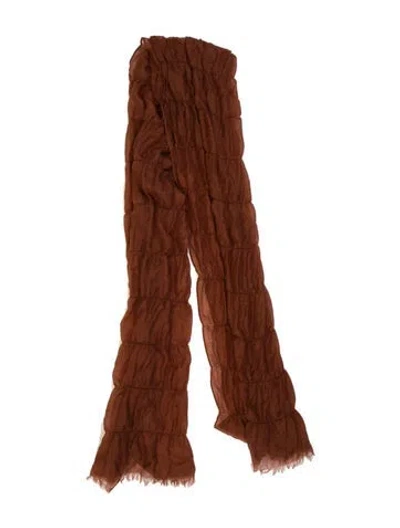 Pre-owned Akris Cashmere Scarf In Brown