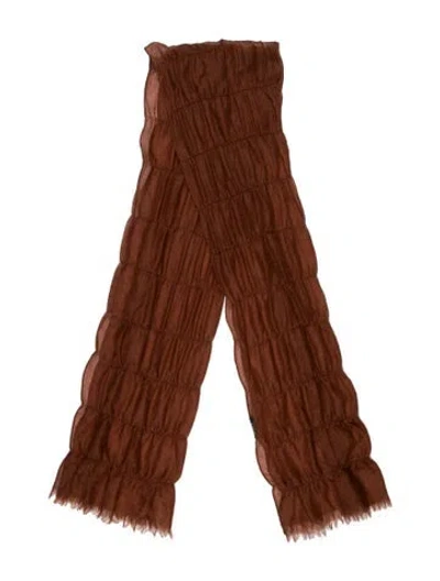 Pre-owned Akris Cashmere Scarf In Brown