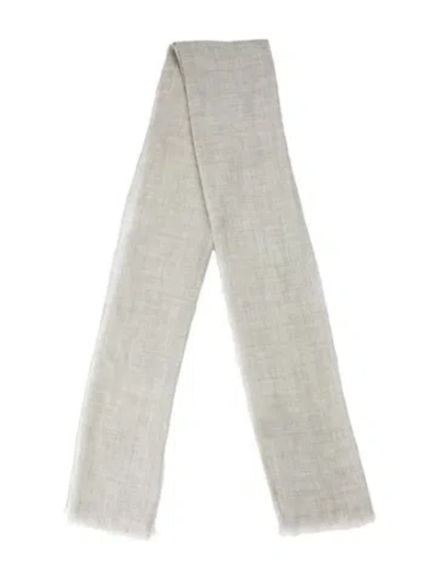 Pre-owned Akris Cashmere Scarf In Gray