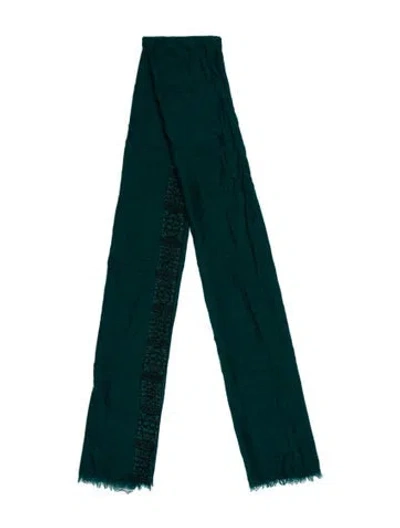 Pre-owned Akris Cashmere Scarf In Green