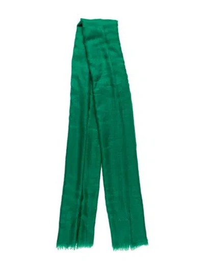 Pre-owned Akris Cashmere Scarf In Green