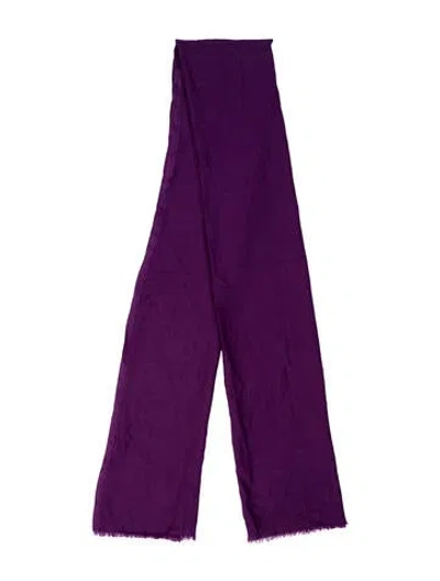 Pre-owned Akris Cashmere Scarf In Purple
